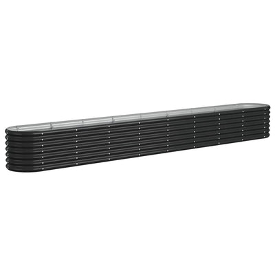 Vidaxl plantenbak 332x40x36 cm gegalvaniseerd staal antracietkleurig