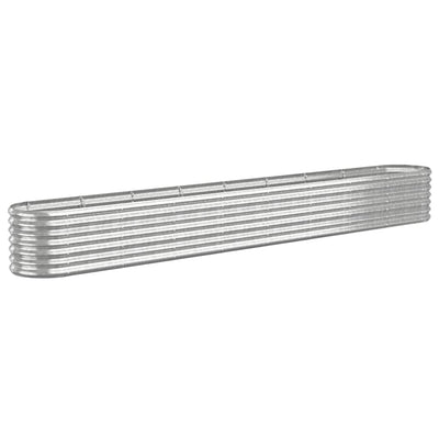 Vidaxl plantenbak 332x40x36 cm gegalvaniseerd staal zilverkleurig