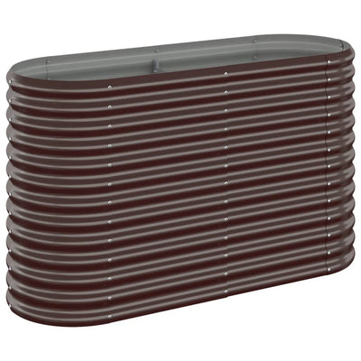 Vidaxl plantenbak 114x40x68 cm gegalvaniseerd staal bruin
