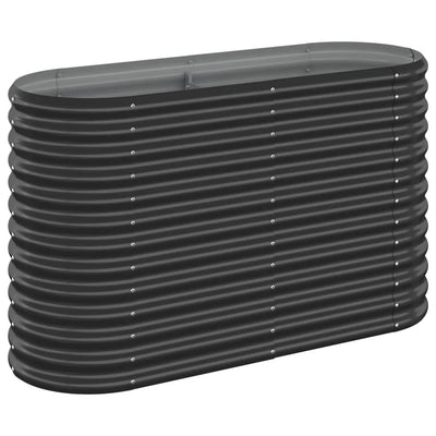 Vidaxl plantenbak 114x40x68 cm gegalvaniseerd staal antracietkleurig