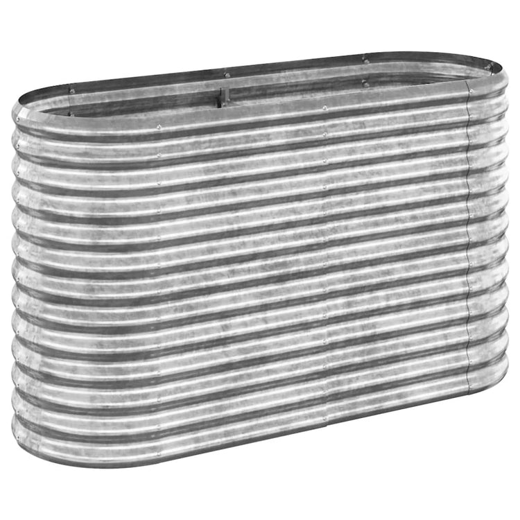Vidaxl plantenbak 114x40x68 cm gegalvaniseerd staal zilverkleurig