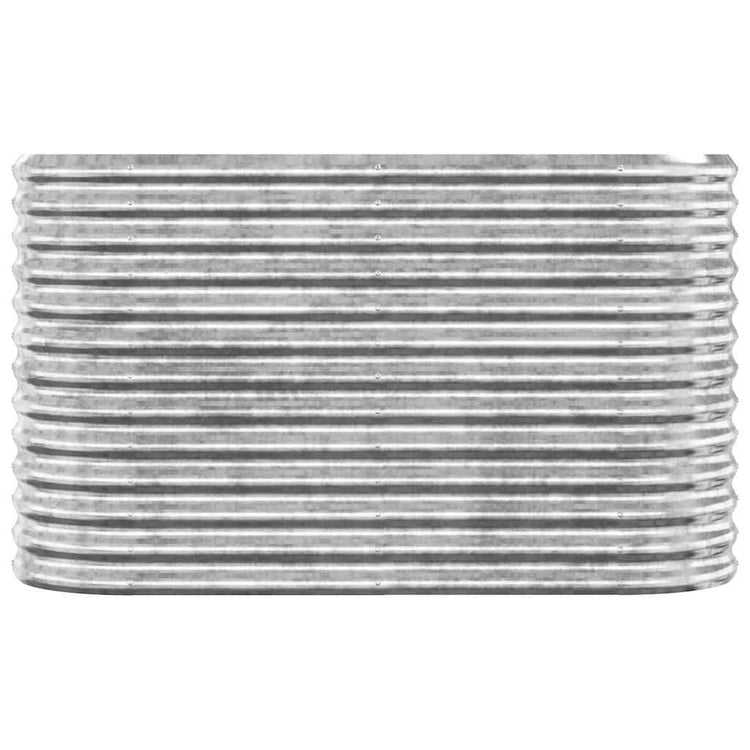Vidaxl plantenbak 114x40x68 cm gegalvaniseerd staal zilverkleurig