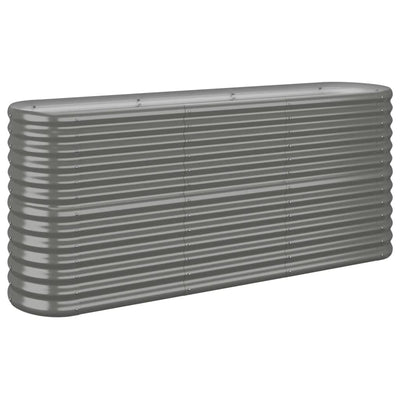 Vidaxl plantenbak 152x40x68 cm gegalvaniseerd staal grijs