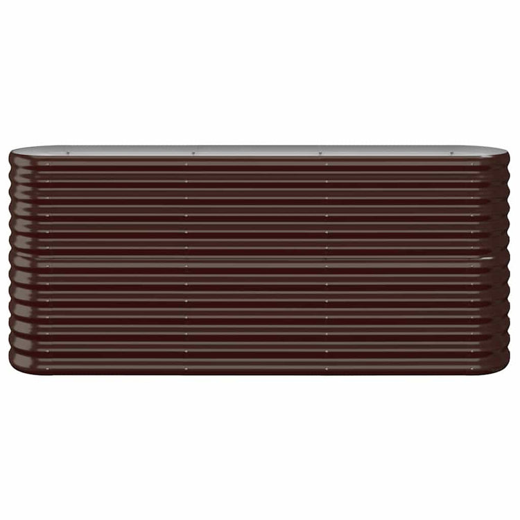 Vidaxl plantenbak 152x40x68 cm gegalvaniseerd staal bruin