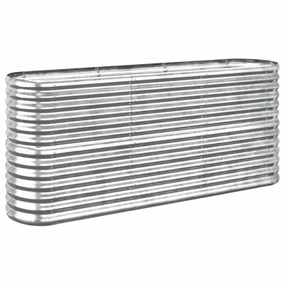Vidaxl plantenbak 152x40x68 cm gegalvaniseerd staal zilverkleurig
