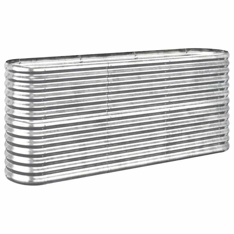 Vidaxl plantenbak 152x40x68 cm gegalvaniseerd staal zilverkleurig