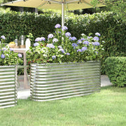 Vidaxl plantenbak 152x40x68 cm gegalvaniseerd staal zilverkleurig - afbeelding 1