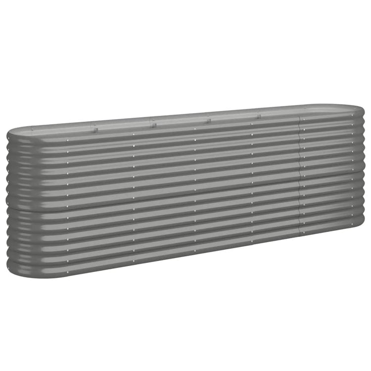 Vidaxl plantenbak 224x40x68 cm gegalvaniseerd staal grijs