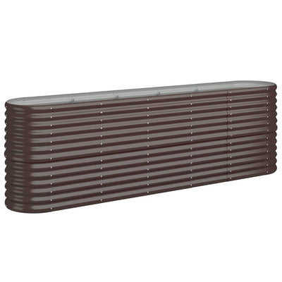 Vidaxl plantenbak 224x40x68 cm gegalvaniseerd staal bruin