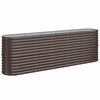 Vidaxl plantenbak 224x40x68 cm gegalvaniseerd staal bruin