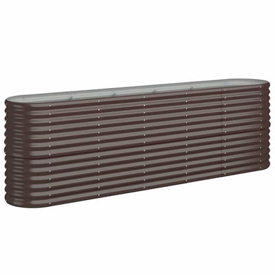 Vidaxl plantenbak 224x40x68 cm gegalvaniseerd staal bruin