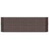 Vidaxl plantenbak 224x40x68 cm gegalvaniseerd staal bruin