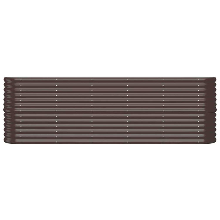Vidaxl plantenbak 224x40x68 cm gegalvaniseerd staal bruin