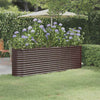 Vidaxl plantenbak 224x40x68 cm gegalvaniseerd staal bruin