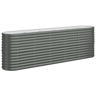 Vidaxl plantenbak 224x40x68 cm gegalvaniseerd staal antracietkleurig