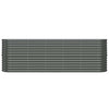 Vidaxl plantenbak 224x40x68 cm gegalvaniseerd staal antracietkleurig