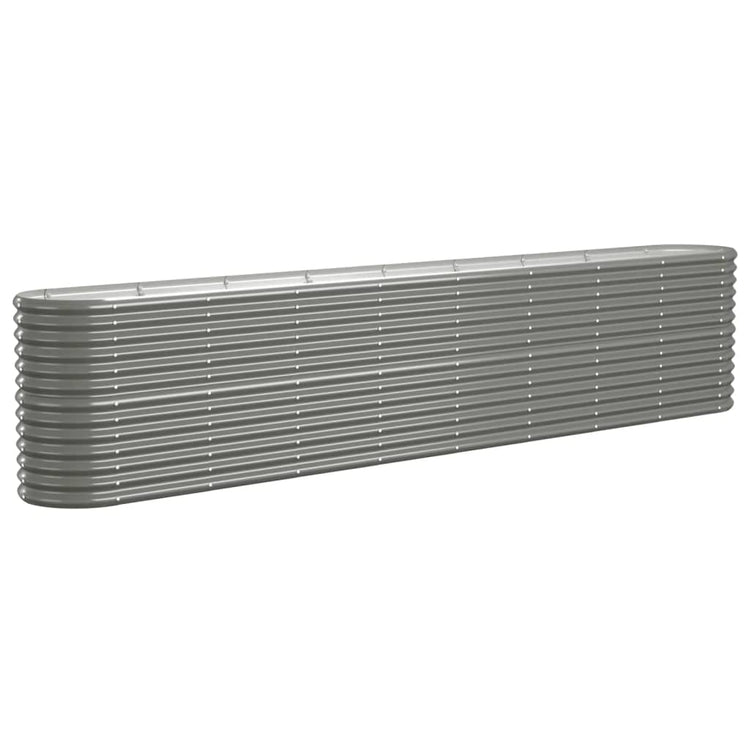 Vidaxl plantenbak 332x40x68 cm gegalvaniseerd staal grijs