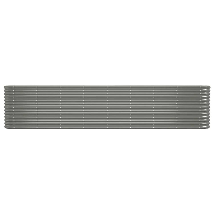 Vidaxl plantenbak 332x40x68 cm gegalvaniseerd staal grijs