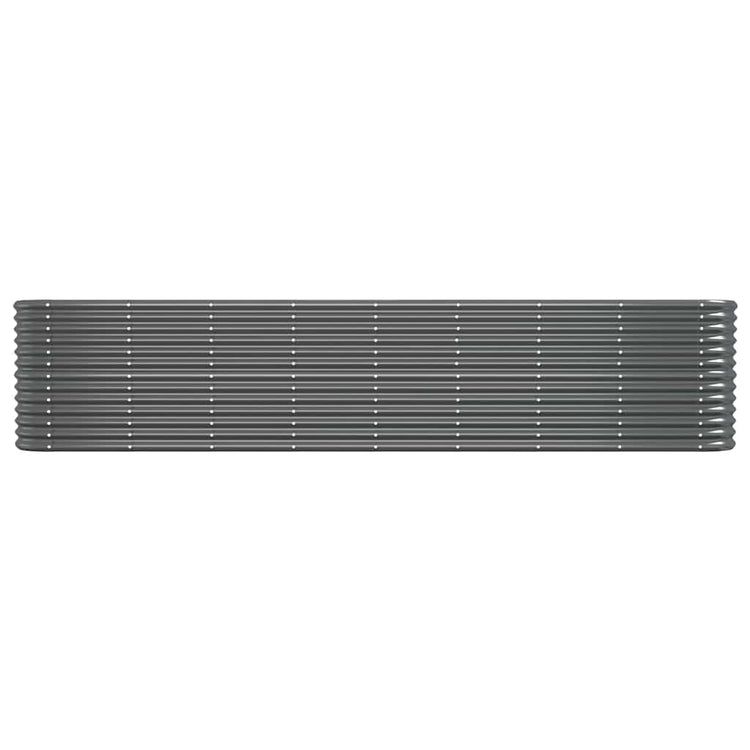 Vidaxl plantenbak 332x40x68 cm gegalvaniseerd staal antracietkleurig