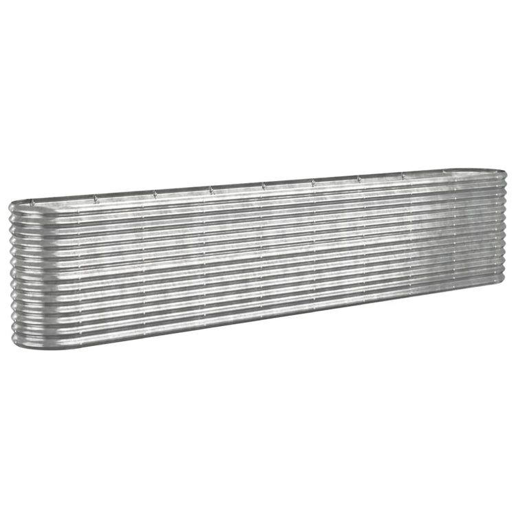 Vidaxl plantenbak 332x40x68 cm gegalvaniseerd staal zilverkleurig