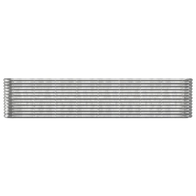 Vidaxl plantenbak 332x40x68 cm gegalvaniseerd staal zilverkleurig