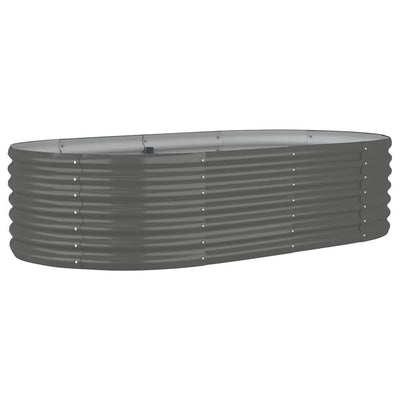 Vidaxl plantenbak 152x80x36 cm gegalvaniseerd staal grijs