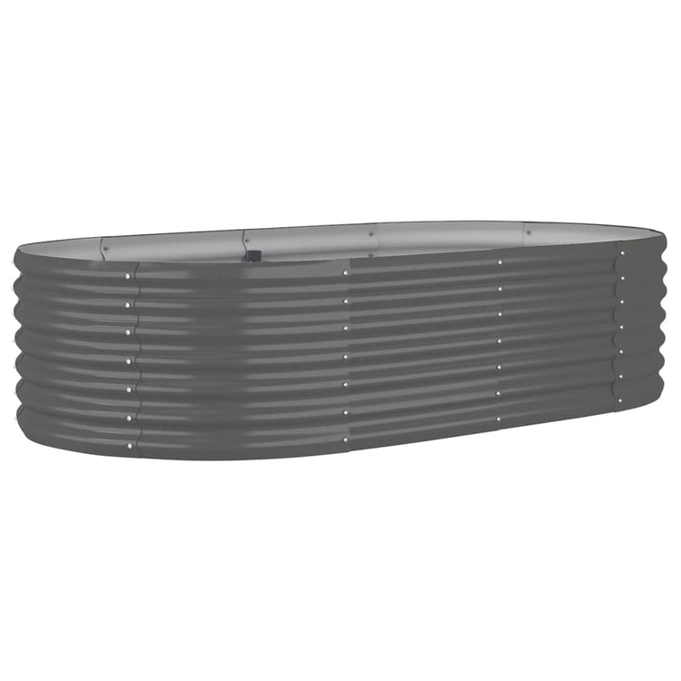 Vidaxl plantenbak 152x80x36 cm gegalvaniseerd staal grijs