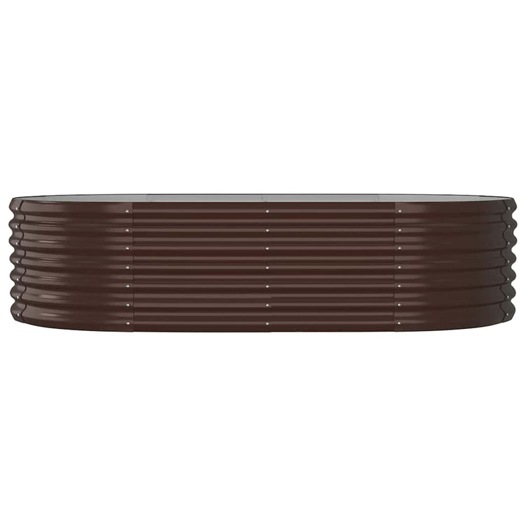 Vidaxl plantenbak 152x80x36 cm gegalvaniseerd staal bruin