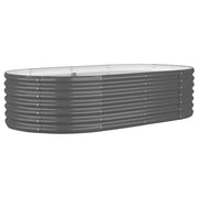 Vidaxl plantenbak 152x80x36 cm gegalvaniseerd staal antracietkleurig - afbeelding 2