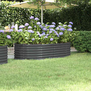 Vidaxl plantenbak 152x80x36 cm gegalvaniseerd staal antracietkleurig - afbeelding 1
