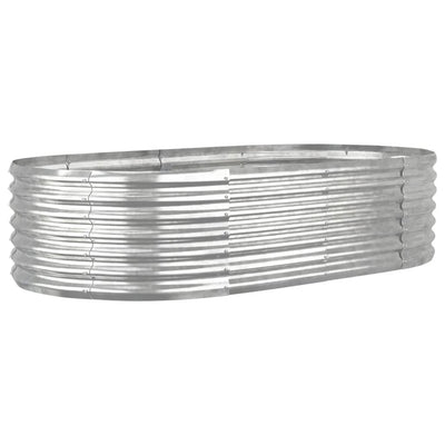 Vidaxl plantenbak 152x80x36 cm gegalvaniseerd staal zilverkleurig