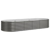 Vidaxl plantenbak 224x80x36 cm gegalvaniseerd staal grijs