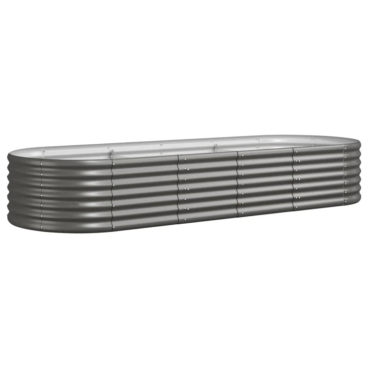 Vidaxl plantenbak 224x80x36 cm gegalvaniseerd staal grijs