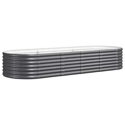 Vidaxl plantenbak 224x80x36 cm gegalvaniseerd staal antracietkleurig