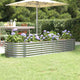 Vidaxl plantenbak 224x80x36 cm gegalvaniseerd staal zilverkleurig