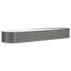 Vidaxl plantenbak 296x80x36 cm gegalvaniseerd staal grijs