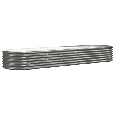 Vidaxl plantenbak 296x80x36 cm gegalvaniseerd staal grijs