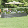 Vidaxl plantenbak 296x80x36 cm gegalvaniseerd staal grijs