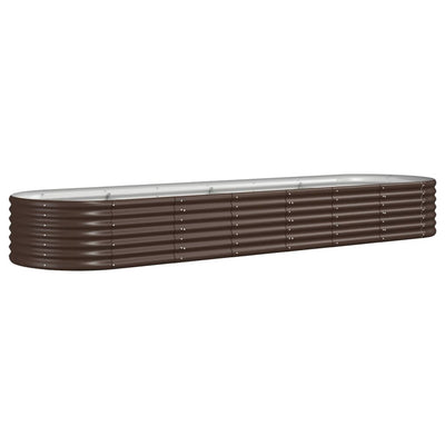 Vidaxl plantenbak 296x80x36 cm gegalvaniseerd staal bruin
