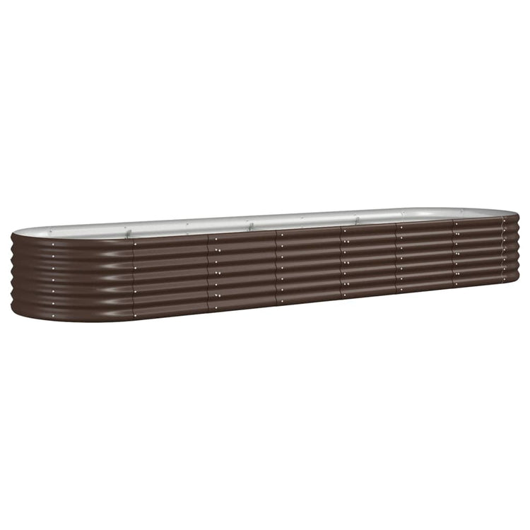 Vidaxl plantenbak 296x80x36 cm gegalvaniseerd staal bruin