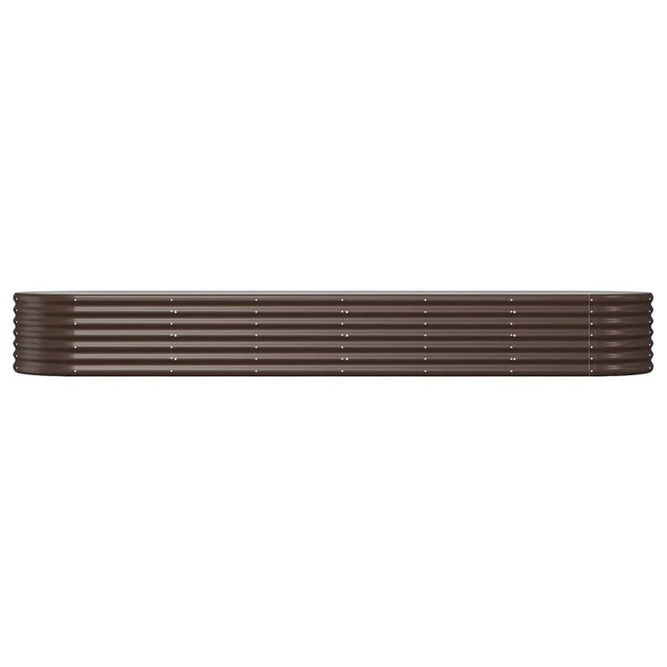 Vidaxl plantenbak 296x80x36 cm gegalvaniseerd staal bruin