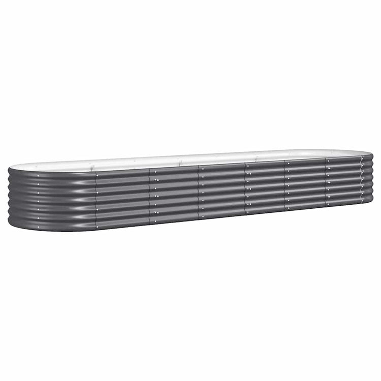 Vidaxl plantenbak 296x80x36 cm gegalvaniseerd staal antracietkleurig