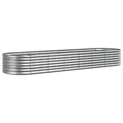 Vidaxl plantenbak 296x80x36 cm gegalvaniseerd staal zilverkleurig