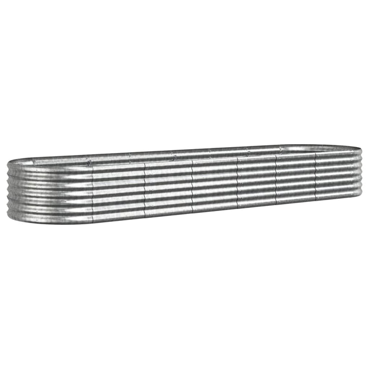 Vidaxl plantenbak 296x80x36 cm gegalvaniseerd staal zilverkleurig