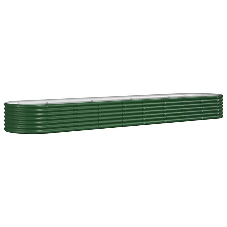 Vidaxl plantenbak 368x80x36 cm gegalvaniseerd staal groen
