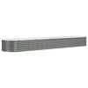 Vidaxl plantenbak 368x80x36 cm gegalvaniseerd staal grijs