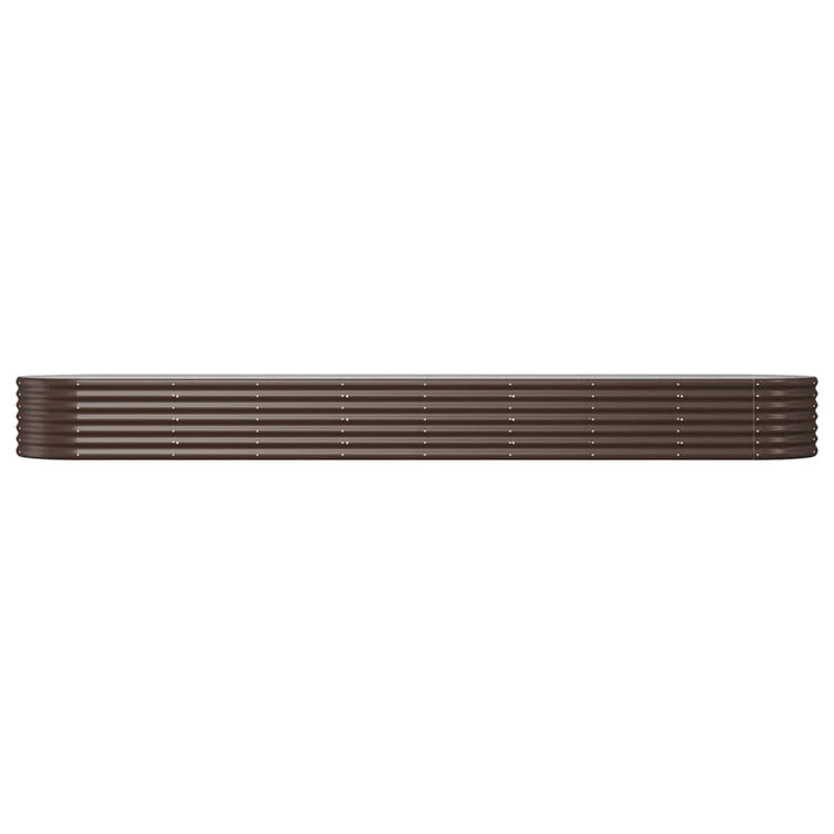 Vidaxl plantenbak 368x80x36 cm gegalvaniseerd staal bruin