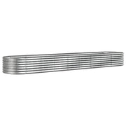 Vidaxl plantenbak 368x80x36 cm gegalvaniseerd staal zilverkleurig - afbeelding 2