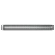 Vidaxl plantenbak 368x80x36 cm gegalvaniseerd staal zilverkleurig - afbeelding 3