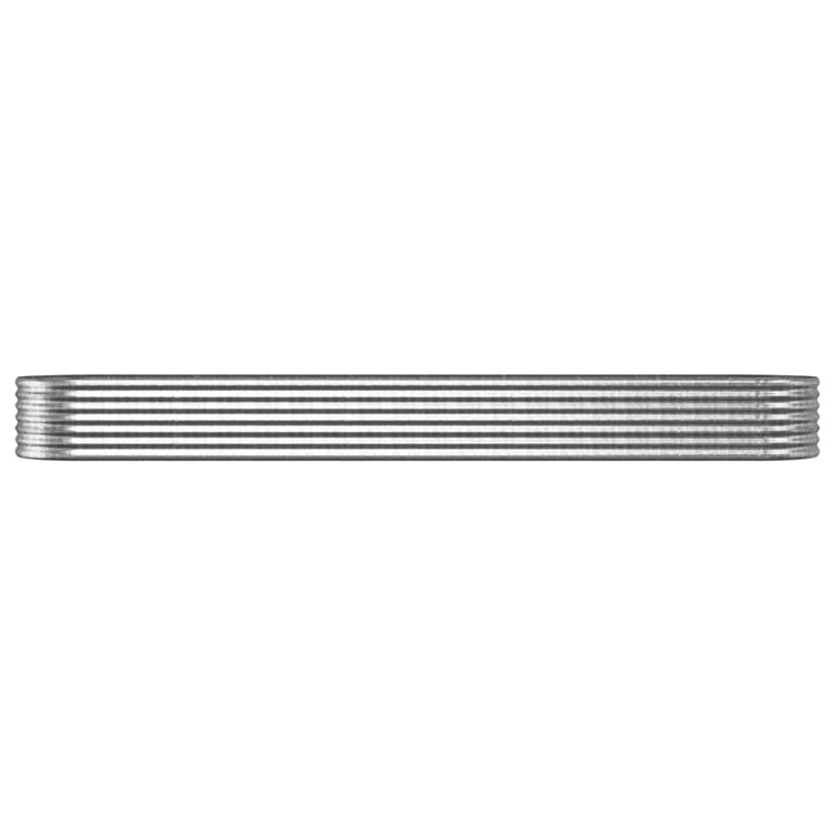 Vidaxl plantenbak 368x80x36 cm gegalvaniseerd staal zilverkleurig